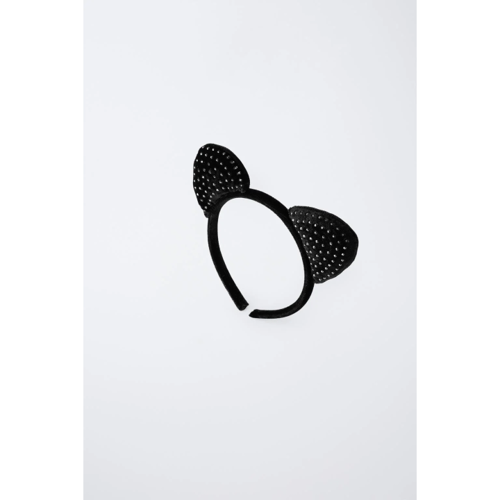 ОБОДОК ДЛЯ ВОЛОС С УШКАМИ И СТРАЗАМИ