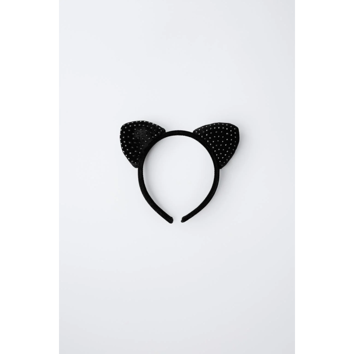 ОБОДОК ДЛЯ ВОЛОС С УШКАМИ И СТРАЗАМИ