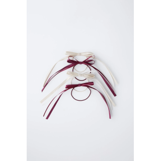 НАБОР ИЗ 4 РЕЗИНОК ДЛЯ ВОЛОС С БАНТОМ