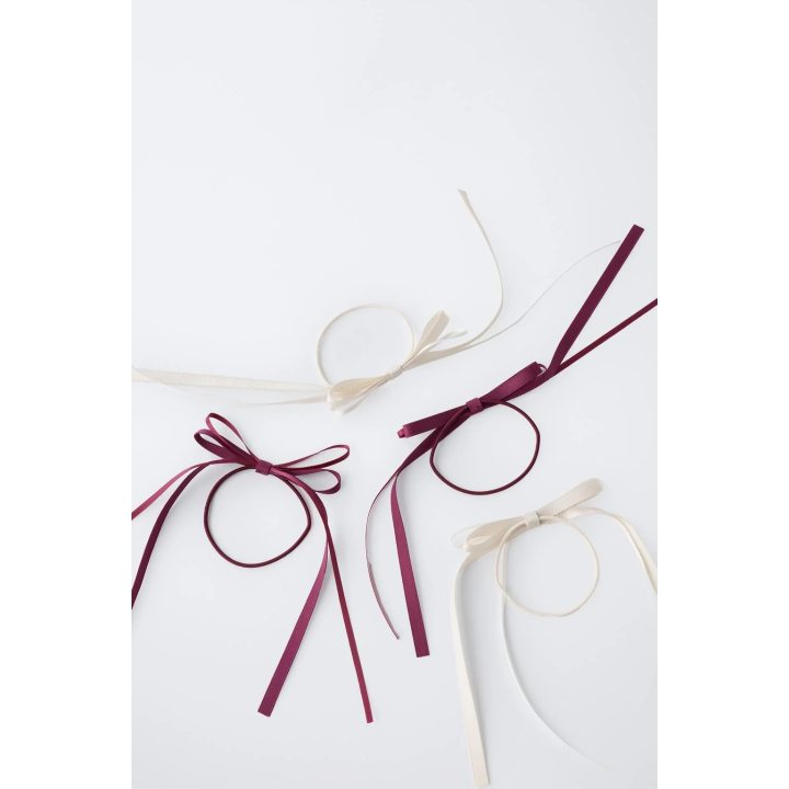 НАБОР ИЗ 4 РЕЗИНОК ДЛЯ ВОЛОС С БАНТОМ