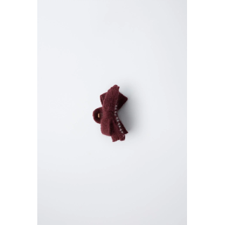 Зажим для волос с аппликацией вязаного банта