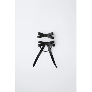 НАБОР ИЗ ЗАКОЛКИ-ЗАЖИМА И РЕЗИНКИ ДЛЯ ВОЛОС С БАНТОМ ПОД КОЖУ