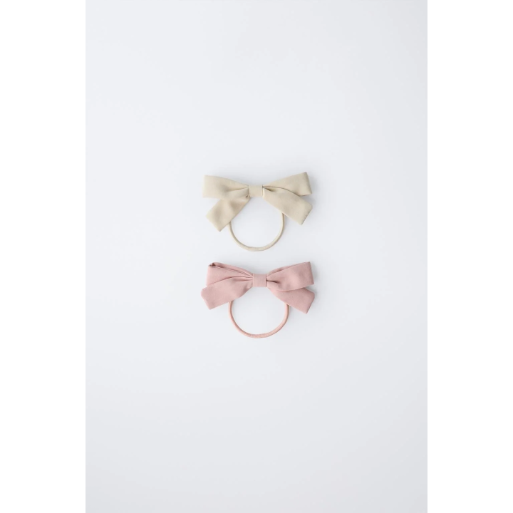 НАБОР ИЗ ДВУХ РЕЗИНОК ДЛЯ ВОЛОС С БАНТИКАМИ