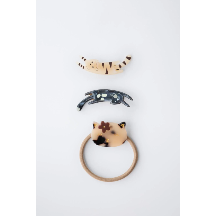 НАБОР ИЗ РЕЗИНКИ И ЗАКОЛОК ДЛЯ ВОЛОС «КОТЯТА»