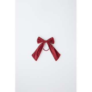 РЕЗИНКА ДЛЯ ВОЛОС С ЯРКИМ БАНТОМ И КОНТРАСТНОЙ ОТДЕЛКОЙ