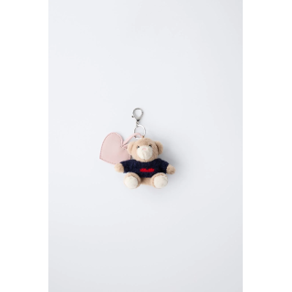 BEAR AND HEART KEY RING