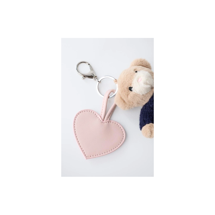 BEAR AND HEART KEY RING