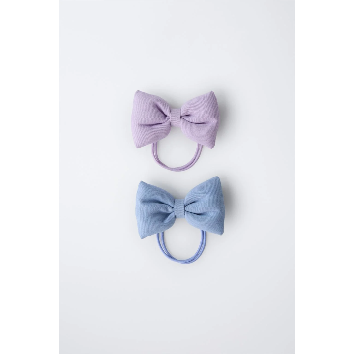 НАБОР ИЗ 2 СТЕГАНЫХ РЕЗИНОК ДЛЯ ВОЛОС С БАНТОМ