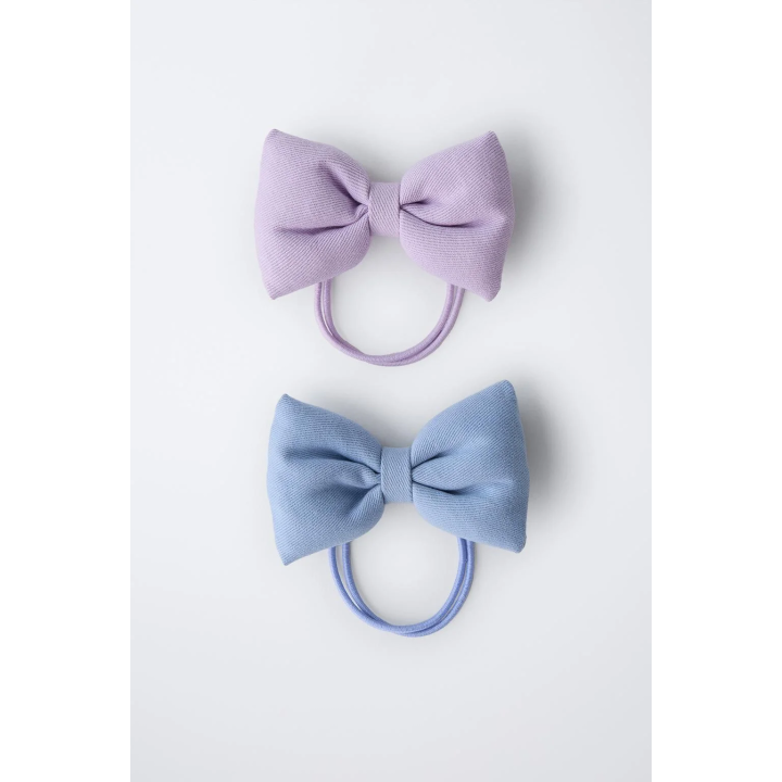 НАБОР ИЗ 2 СТЕГАНЫХ РЕЗИНОК ДЛЯ ВОЛОС С БАНТОМ