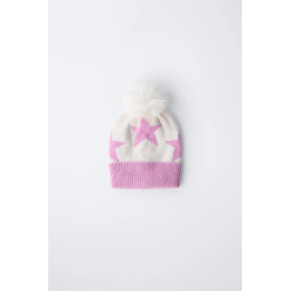 Шапка коллекции лыжных аксессуаров с звездой и помпоном