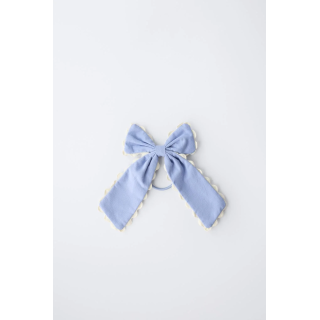 РЕЗИНКА ДЛЯ ВОЛОС С БАНТОМ И ВОЛНИСТОЙ ОТДЕЛКОЙ