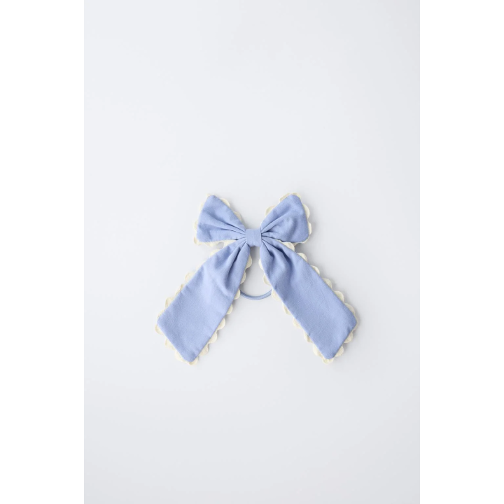 РЕЗИНКА ДЛЯ ВОЛОС С БАНТОМ И ВОЛНИСТОЙ ОТДЕЛКОЙ