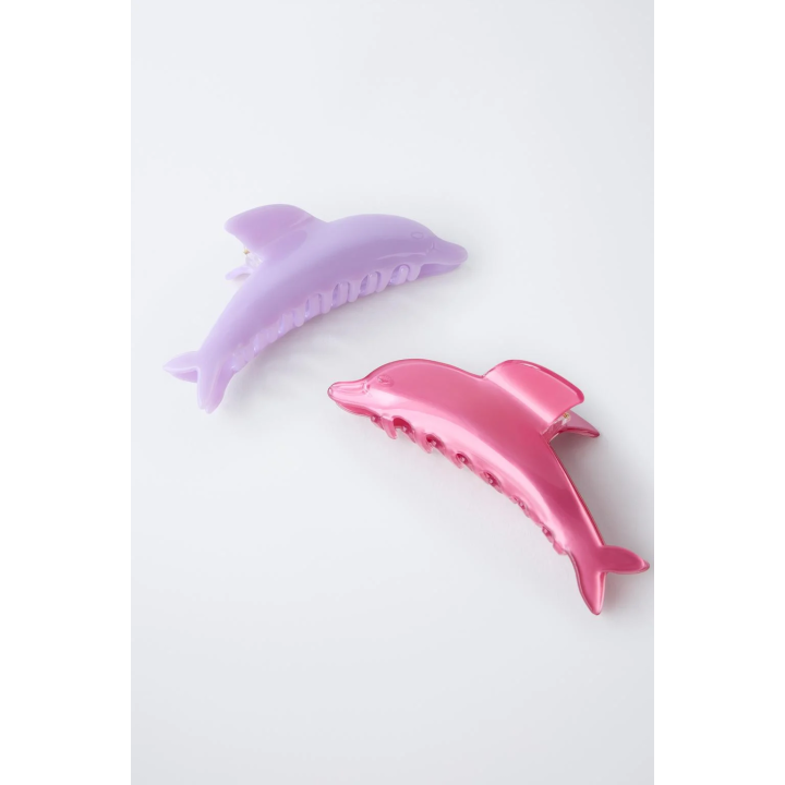 НАБОР ИЗ ДВУХ ЗАКОЛОК ДЛЯ ВОЛОС «ДЕЛЬФИН»