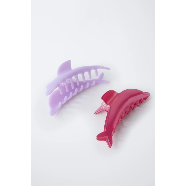 НАБОР ИЗ ДВУХ ЗАКОЛОК ДЛЯ ВОЛОС «ДЕЛЬФИН»