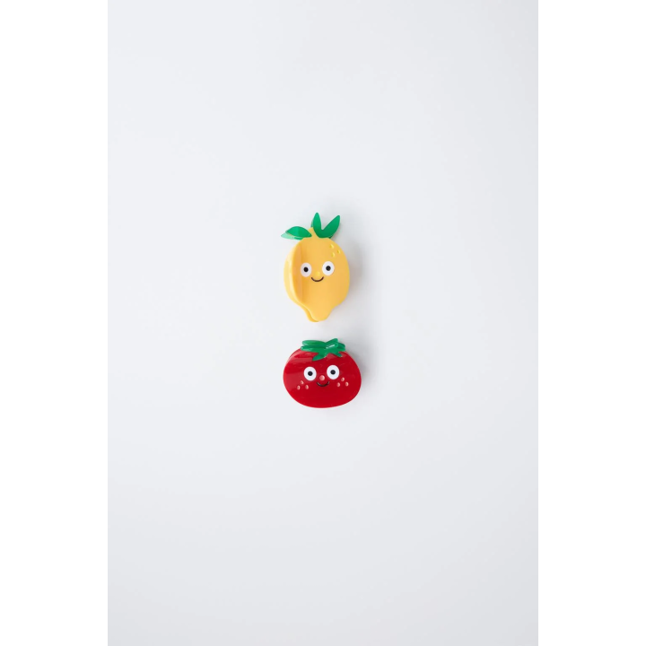 НАБОР ИЗ ДВУХ ЗАКОЛОК ДЛЯ ВОЛОС  «ПОМИДОР И ЛИМОН»