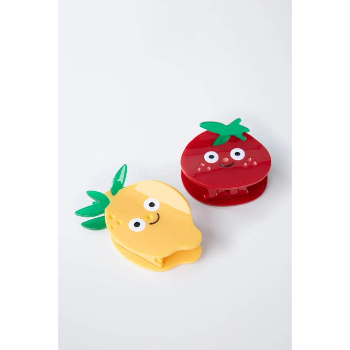 НАБОР ИЗ ДВУХ ЗАКОЛОК ДЛЯ ВОЛОС  «ПОМИДОР И ЛИМОН»