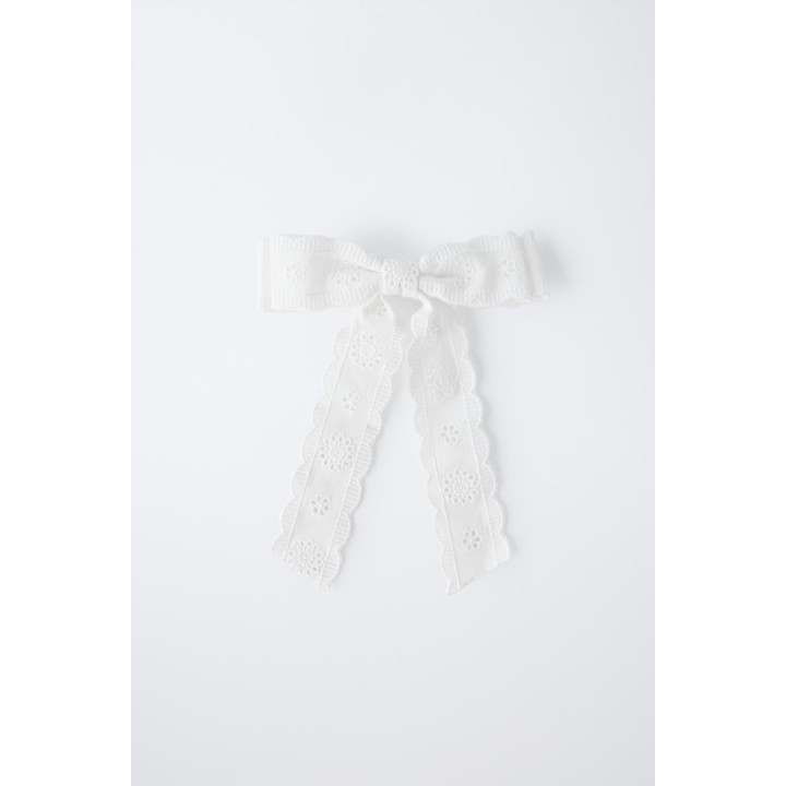 ЗАКОЛКА ДЛЯ ВОЛОС С БАНТОМ И ВЫШИВКОЙ