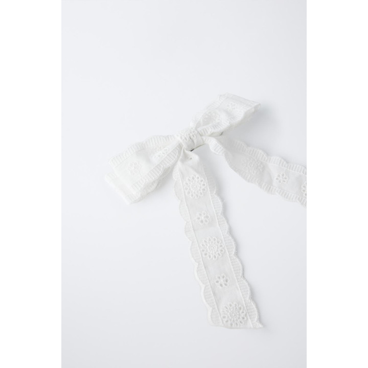 ЗАКОЛКА ДЛЯ ВОЛОС С БАНТОМ И ВЫШИВКОЙ