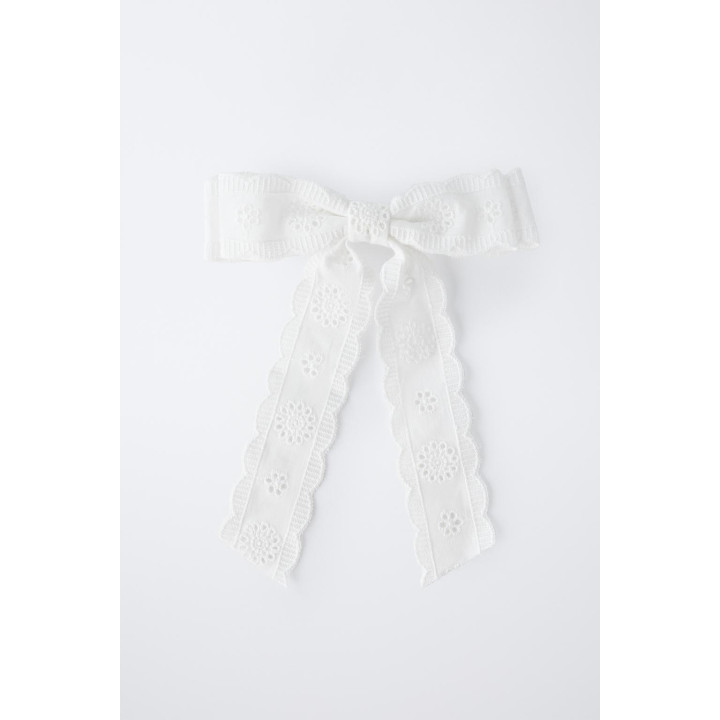 ЗАКОЛКА ДЛЯ ВОЛОС С БАНТОМ И ВЫШИВКОЙ