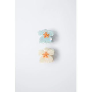 НАБОР ИЗ 2 ЗАКОЛОК ДЛЯ ВОЛОС С ЦВЕТОЧНЫМ ПРИНТОМ