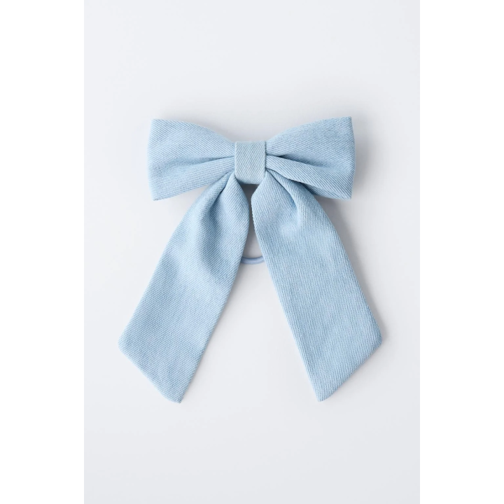 ДЖИНСОВАЯ РЕЗИНКА ДЛЯ ВОЛОС С БАНТОМ