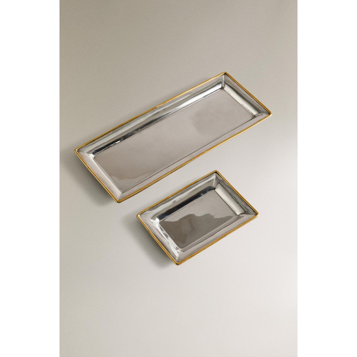 Декоративный рождественский поднос с деталями на краю