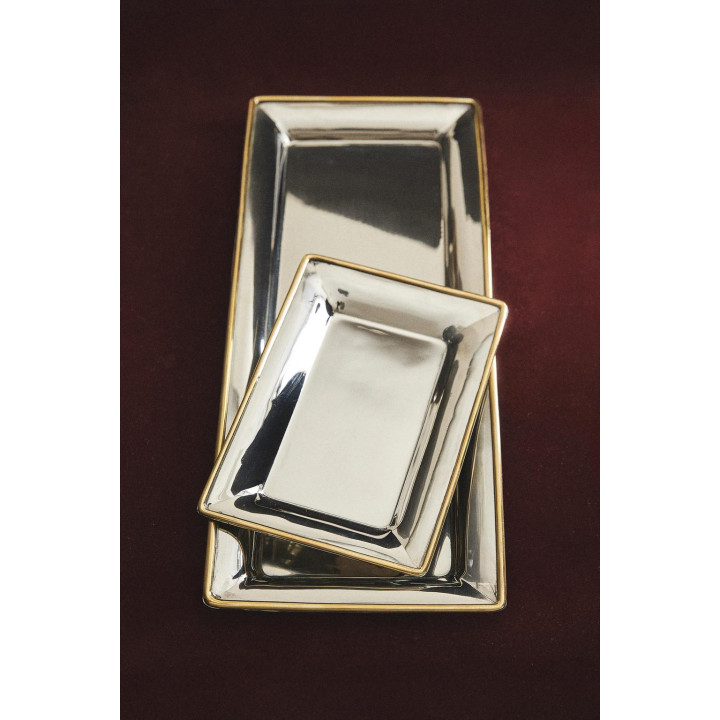 Декоративный рождественский поднос с деталями на краю