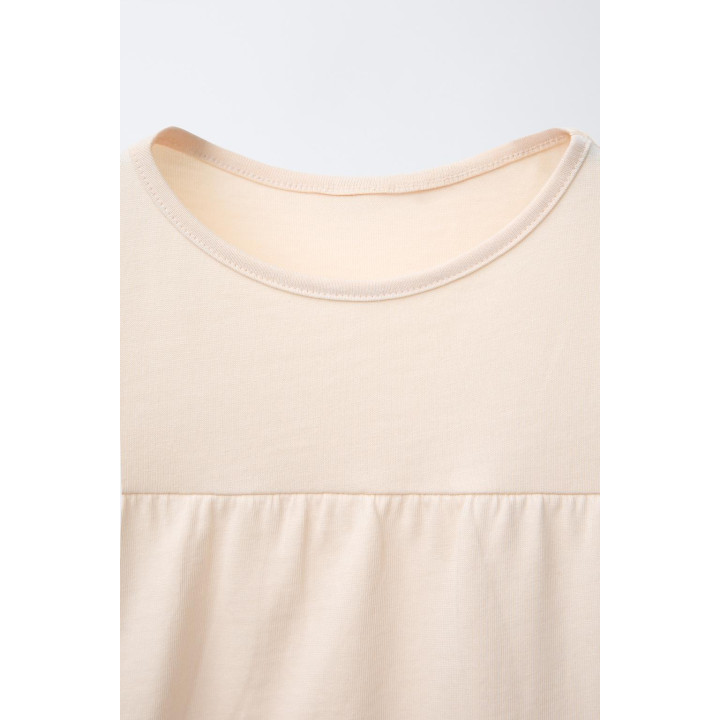 ОДНОТОННАЯ ФУТБОЛКА С ВОЛАНАМИ