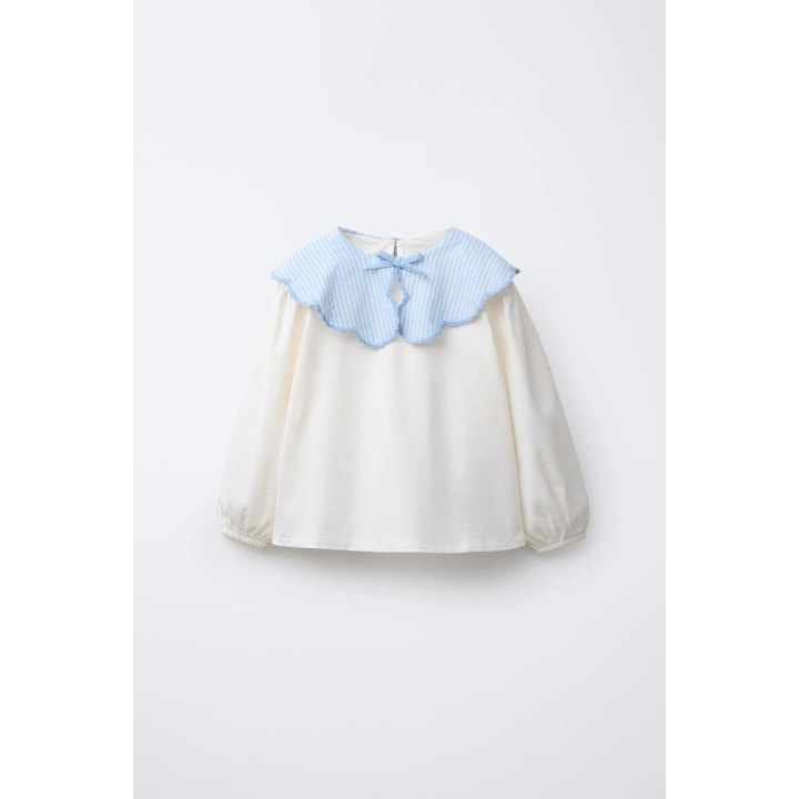 ФУТБОЛКА В ПОЛОСКУ С КРУГЛЫМ ВОРОТНИКОМ