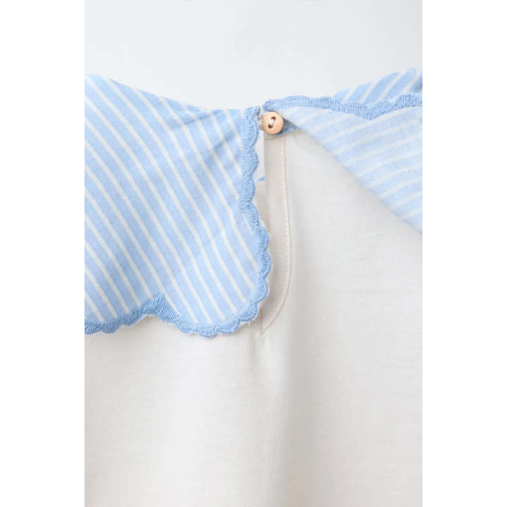 ФУТБОЛКА В ПОЛОСКУ С КРУГЛЫМ ВОРОТНИКОМ