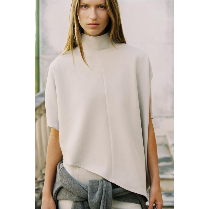 НАКИДКА АСИММЕТРИЧНОГО КРОЯ ИЗ ТКАНИ ИНТЕРЛОК