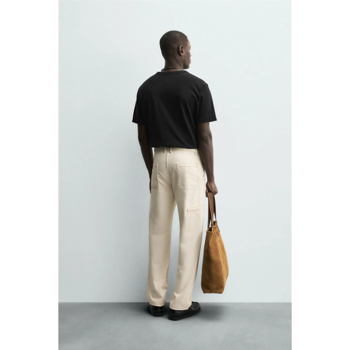 БРЮКИ С КОНТРАСТНОЙ ДЕКОРАТИВНОЙ СТРОЧКОЙ