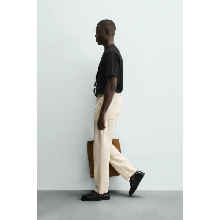 БРЮКИ С КОНТРАСТНОЙ ДЕКОРАТИВНОЙ СТРОЧКОЙ