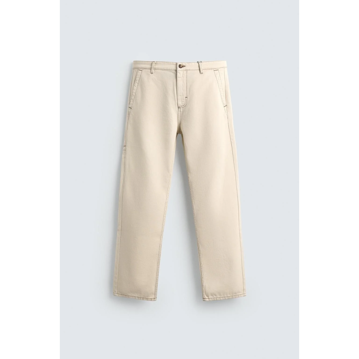 БРЮКИ С КОНТРАСТНОЙ ДЕКОРАТИВНОЙ СТРОЧКОЙ