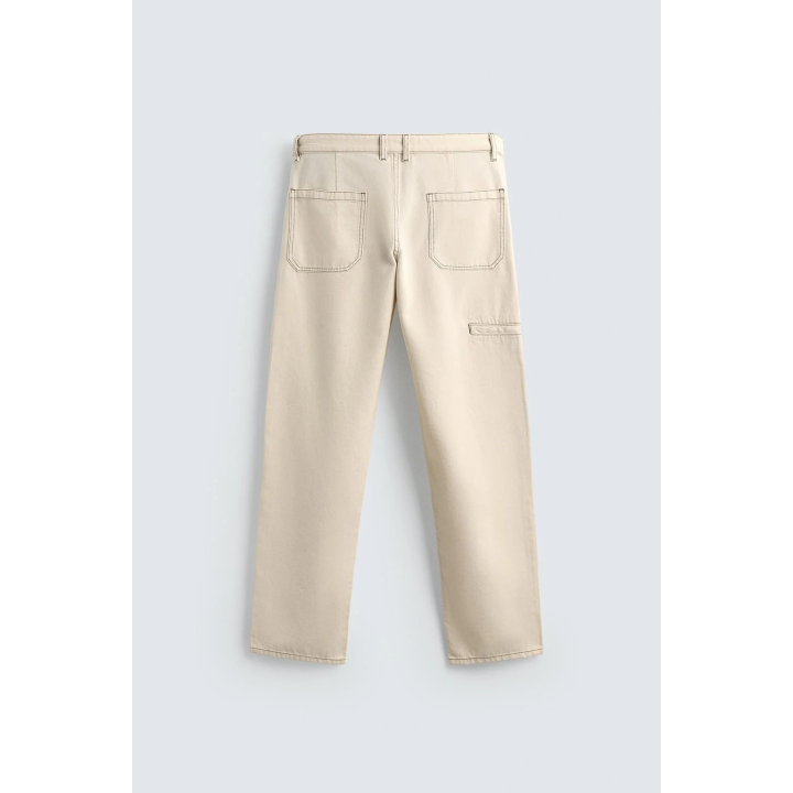 БРЮКИ С КОНТРАСТНОЙ ДЕКОРАТИВНОЙ СТРОЧКОЙ