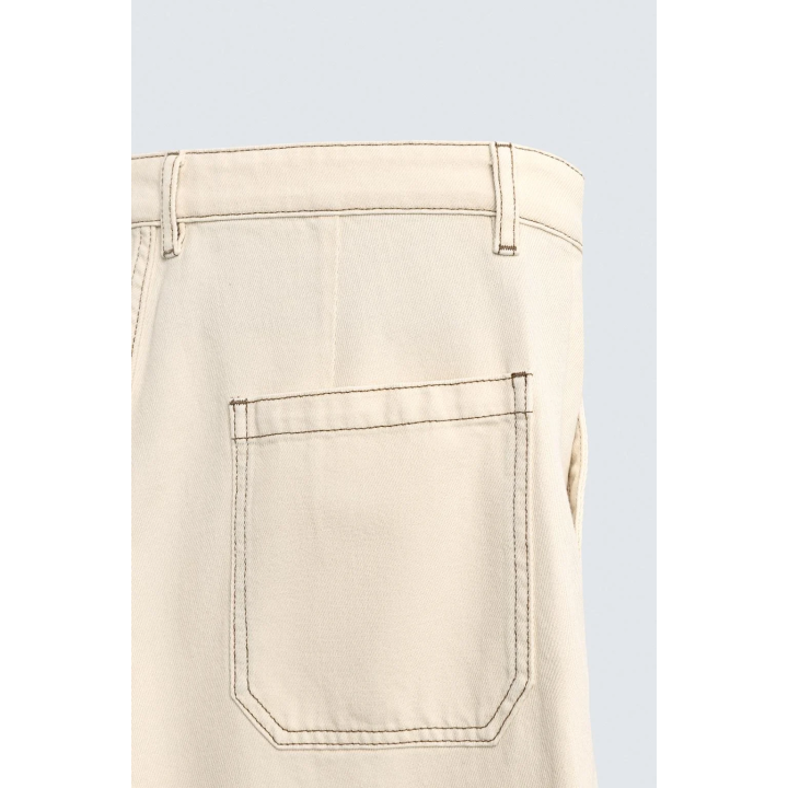 БРЮКИ С КОНТРАСТНОЙ ДЕКОРАТИВНОЙ СТРОЧКОЙ