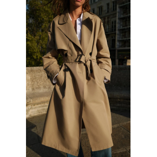 ДЛИННЫЙ ДВУБОРТНЫЙ ТРЕНЧ С ПОЯСОМ