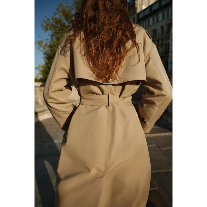 ДЛИННЫЙ ДВУБОРТНЫЙ ТРЕНЧ С ПОЯСОМ