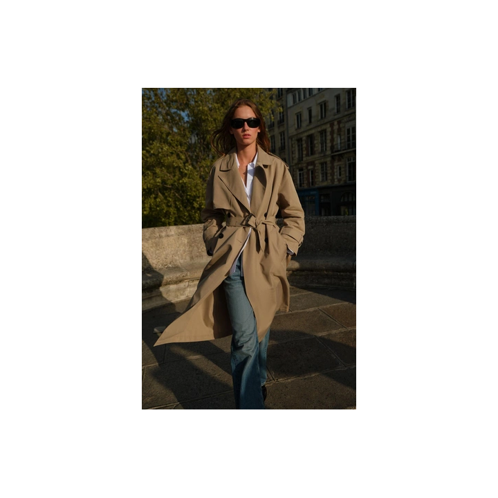 ДЛИННЫЙ ДВУБОРТНЫЙ ТРЕНЧ С ПОЯСОМ