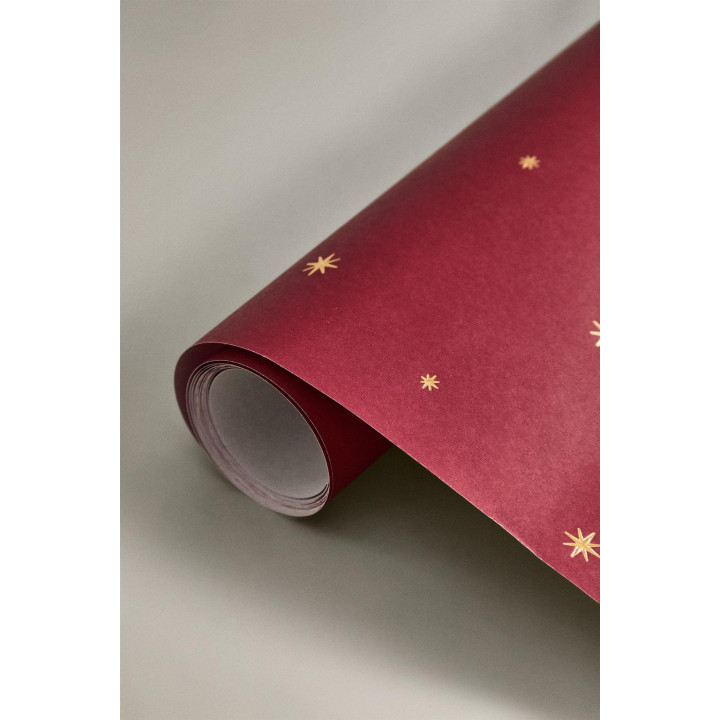 Набор для упаковки подарков с новогодней звездой из бумаги и лентой с бантом