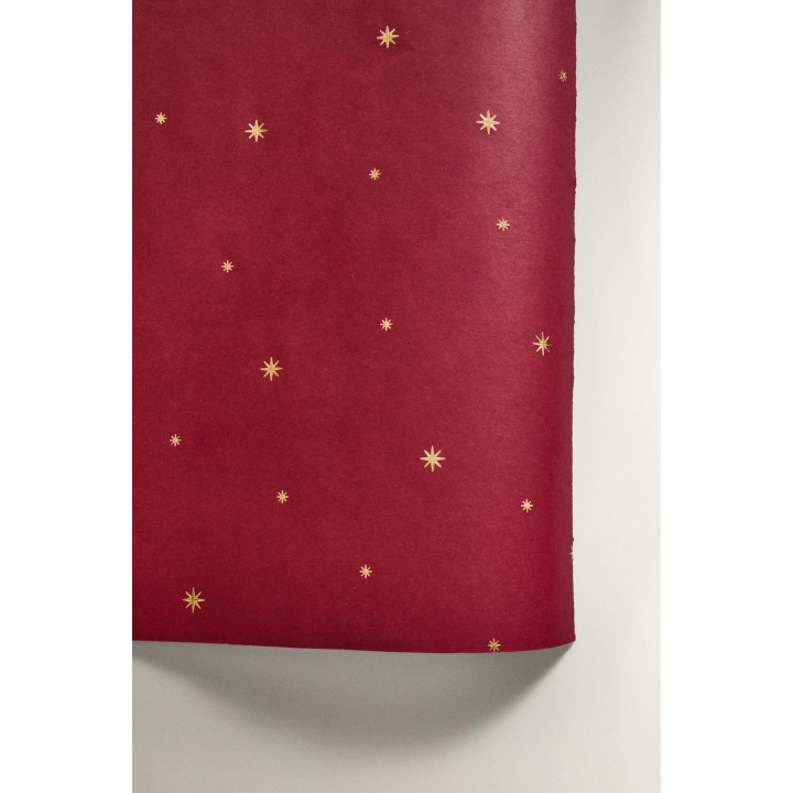 Набор для упаковки подарков с новогодней звездой из бумаги и лентой с бантом