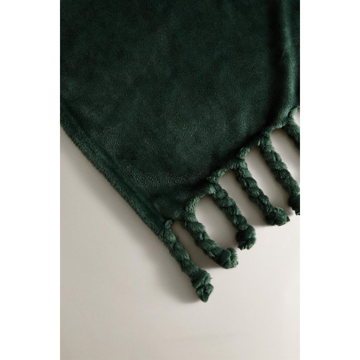 Плед из флиса с бахромой