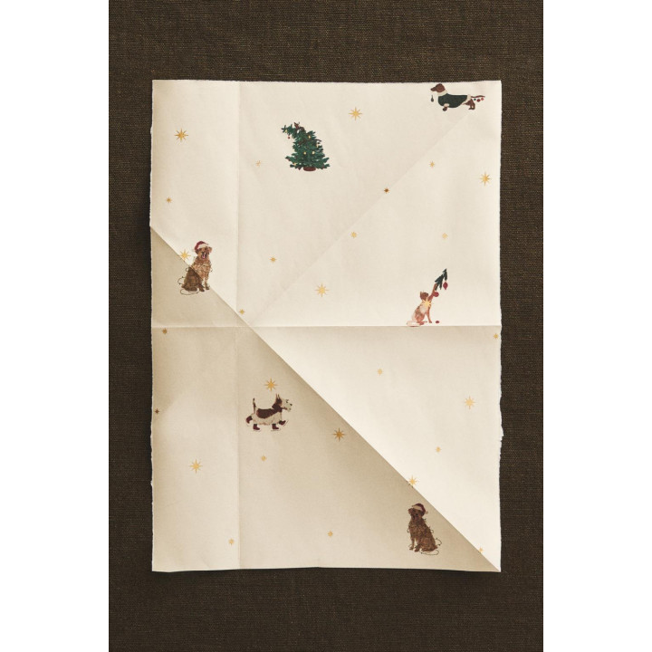 Бумага для упаковки подарков с рождественскими собаками