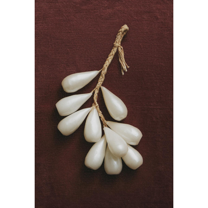 Набор жемчужно-белых рождественских свечей (упаковка из 10 штук)