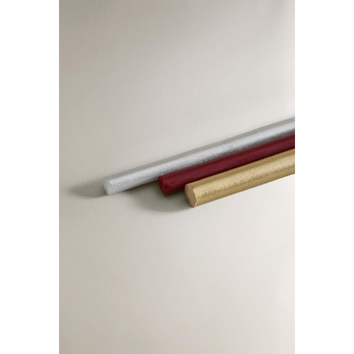 Набор многоцветных длинных рождественских свечей (набор из 15 штук)