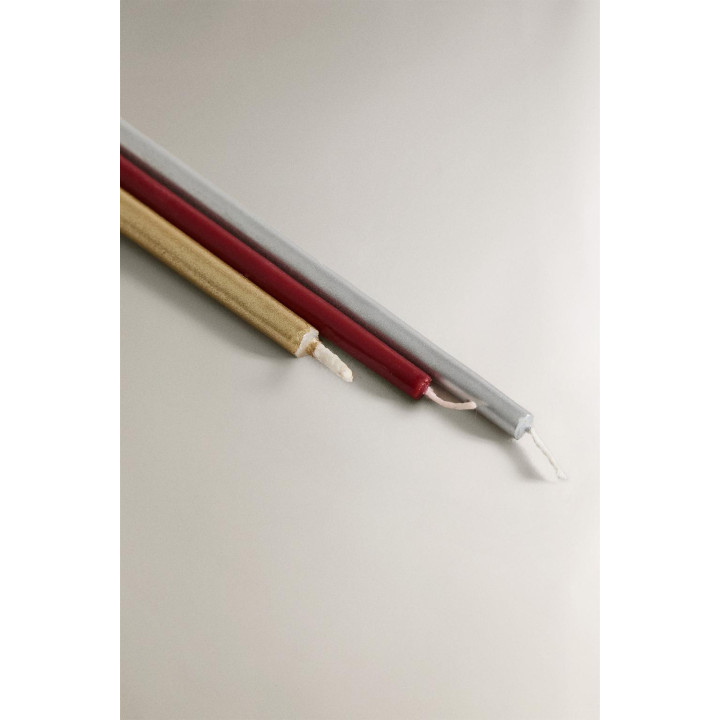 Набор многоцветных длинных рождественских свечей (набор из 15 штук)