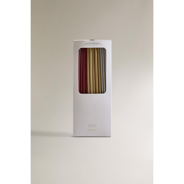 Набор многоцветных длинных рождественских свечей (набор из 15 штук)