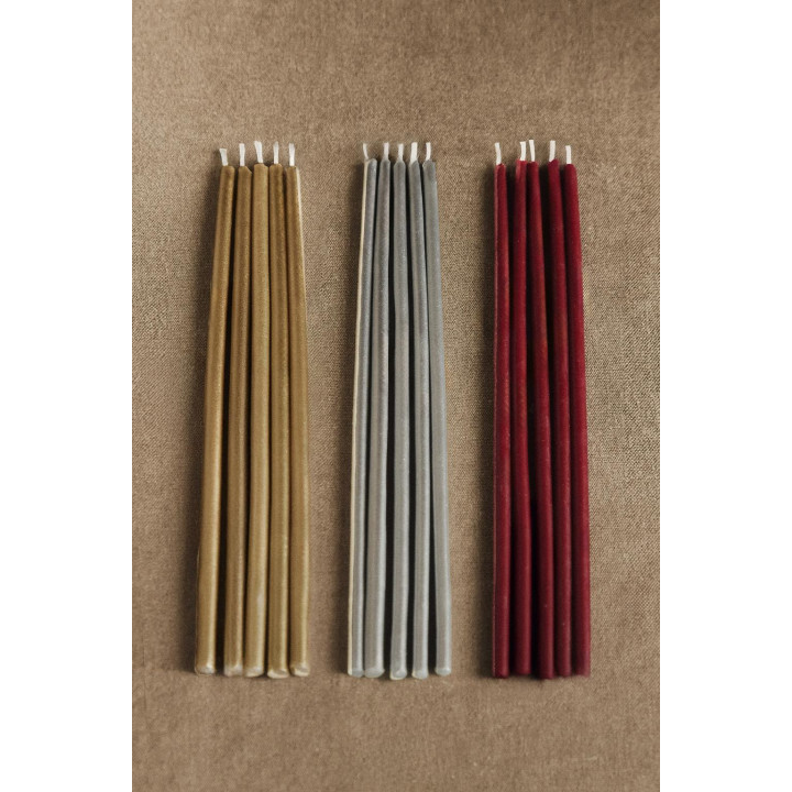 Набор многоцветных длинных рождественских свечей (набор из 15 штук)