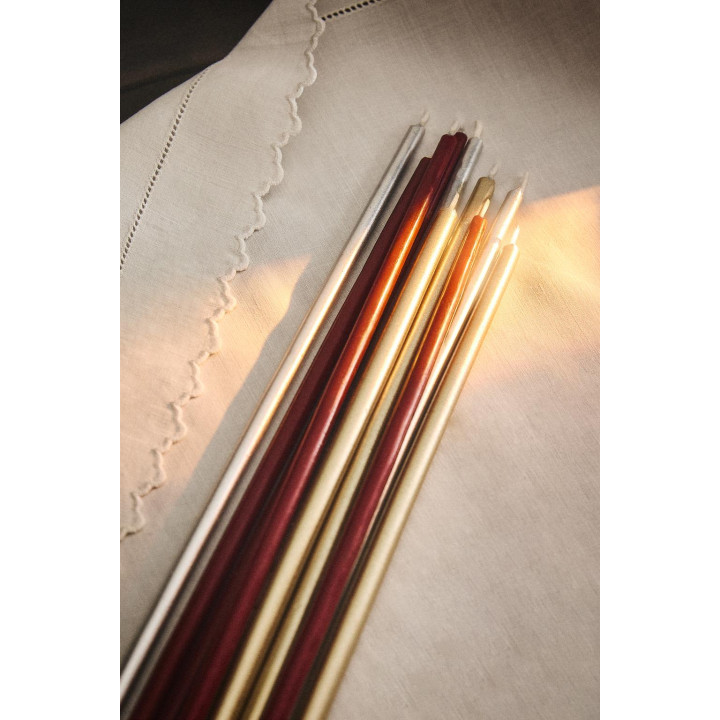 Набор многоцветных длинных рождественских свечей (набор из 15 штук)