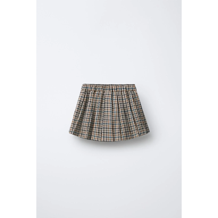 ЮБКА-ШОРТЫ В КЛЕТКУ СО СКЛАДКАМИ